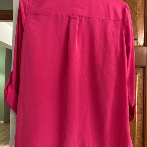 NWT Elementz Fuchsia Pink Button-Up Blouse - Picture 2 of 7
